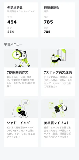 BizSprintoアプリのホーム画面